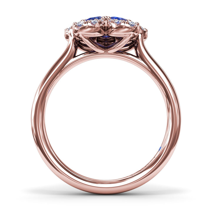 Sapphire Magnolia Ring