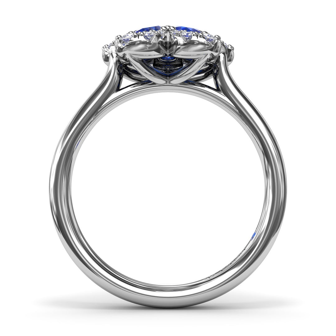 Sapphire Magnolia Ring
