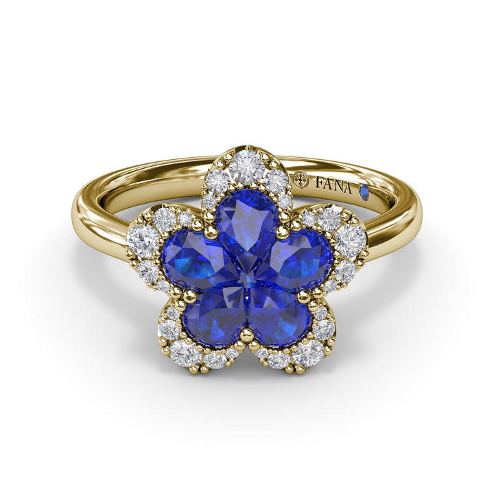Sapphire Magnolia Ring