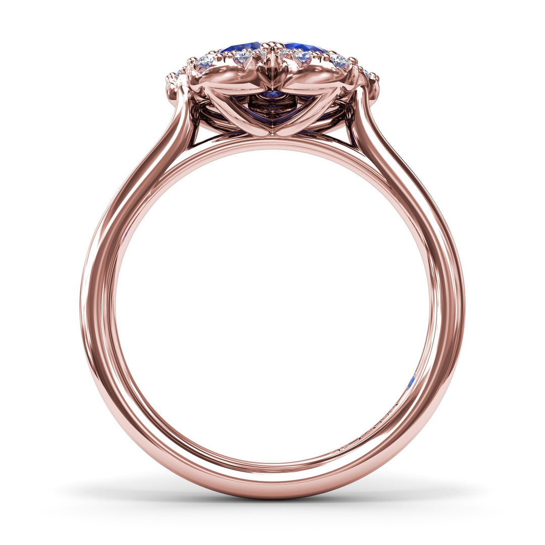 Sapphire Magnolia Ring