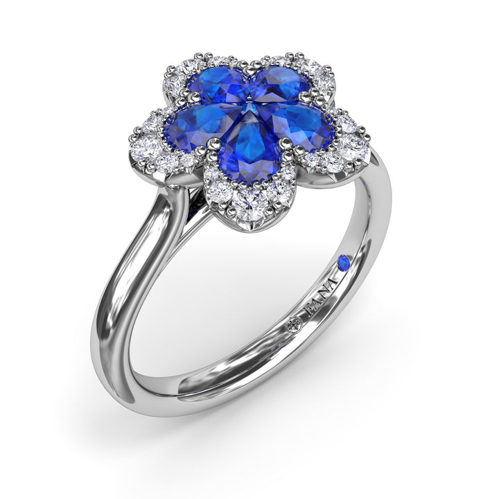 Sapphire Magnolia Ring