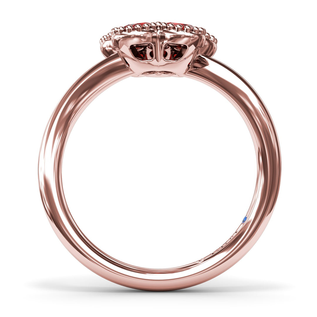 Magnolia Wave Ruby Ring