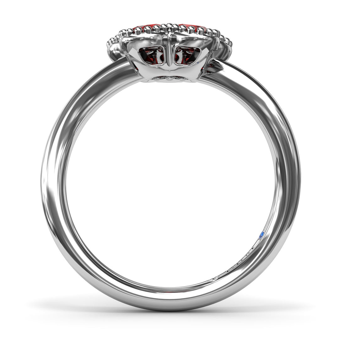 Magnolia Wave Ruby Ring