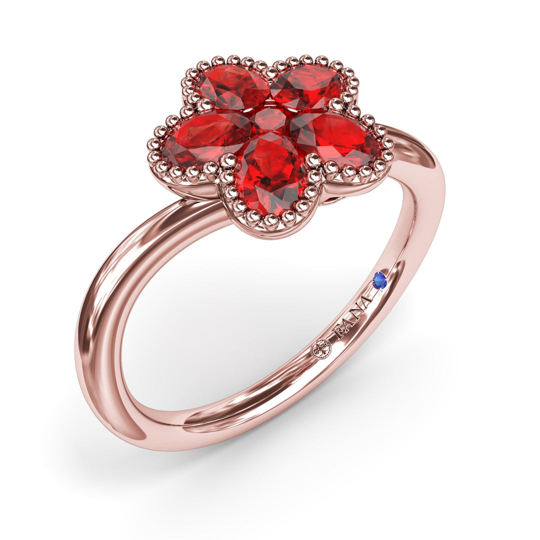 Magnolia Wave Ruby Ring