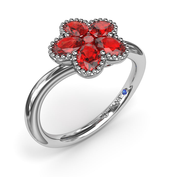 Magnolia Wave Ruby Ring