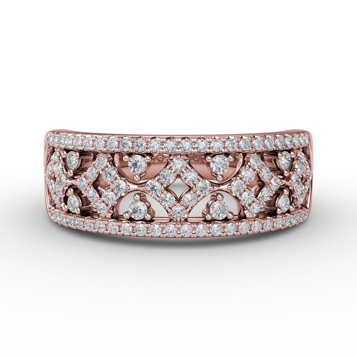 Geometric Pave Diamond Band