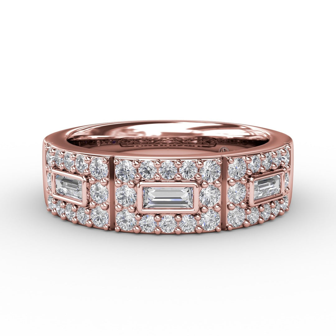Emerald Cut Diamond Band