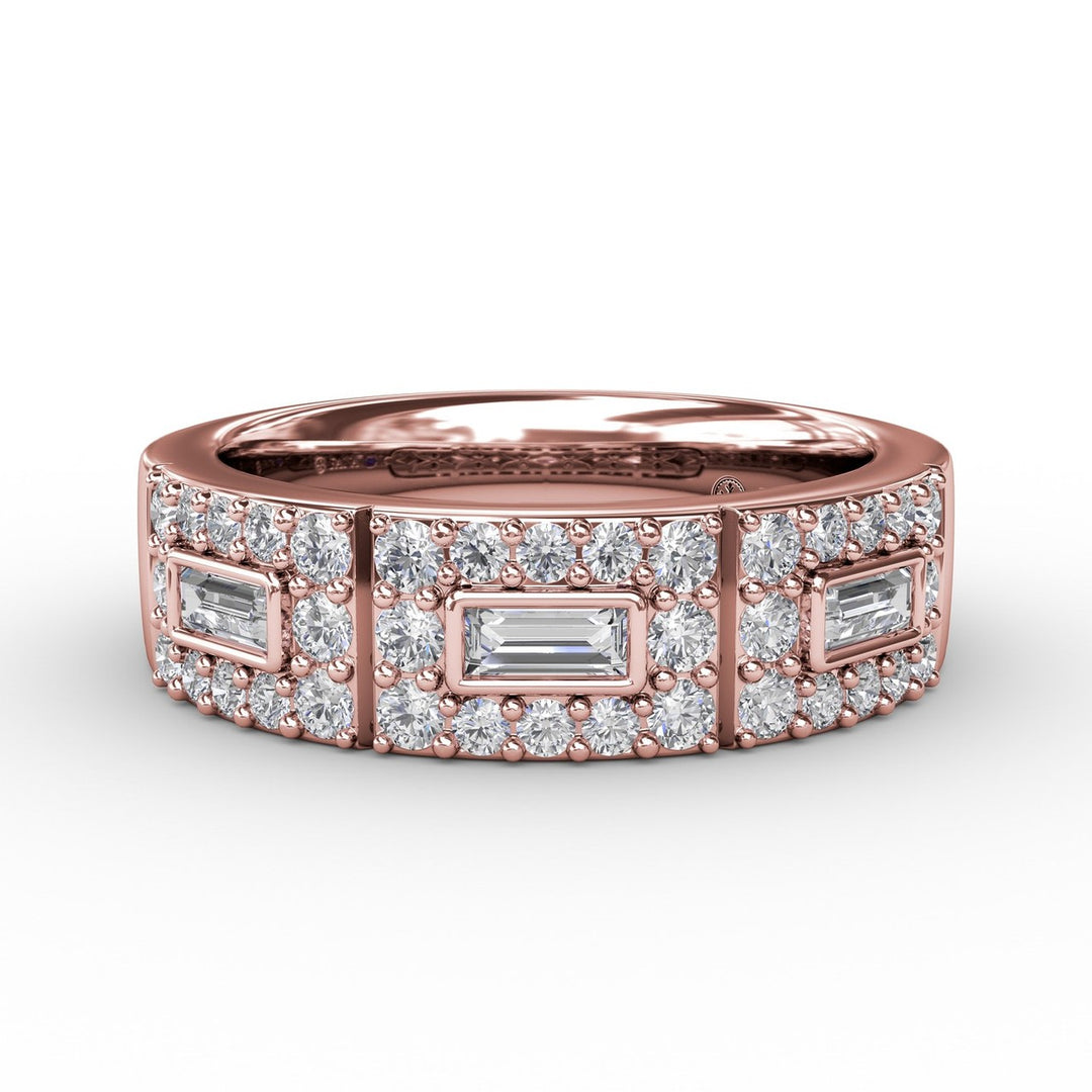 Emerald Cut Diamond Band