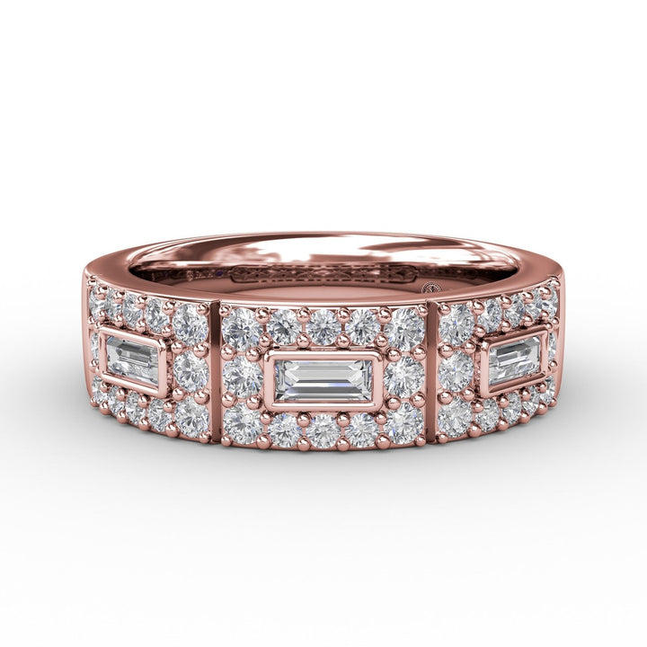 Emerald Cut Diamond Band