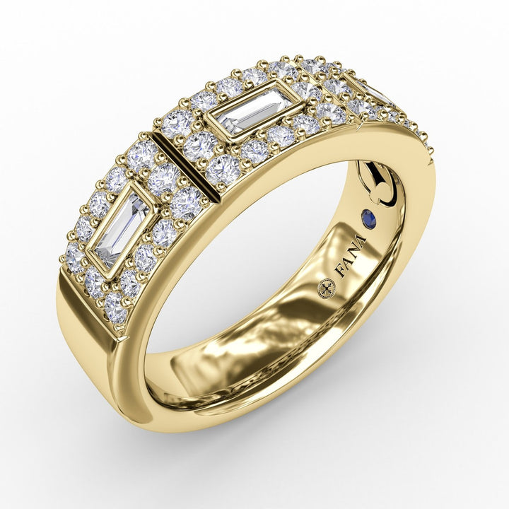 Emerald Cut Diamond Band