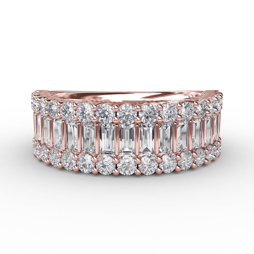 Layered Baguette Diamond Band