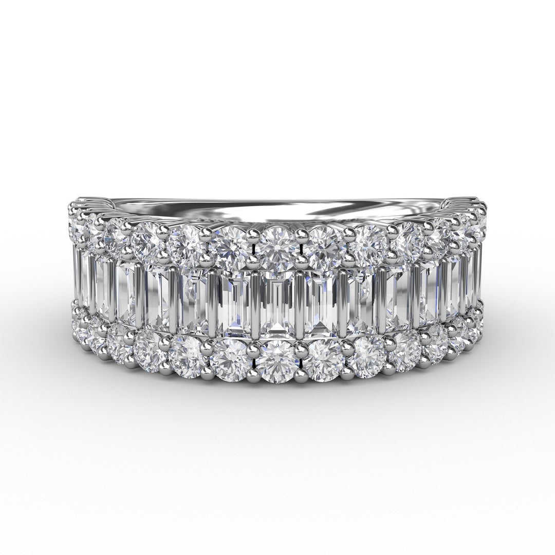 Layered Baguette Diamond Band