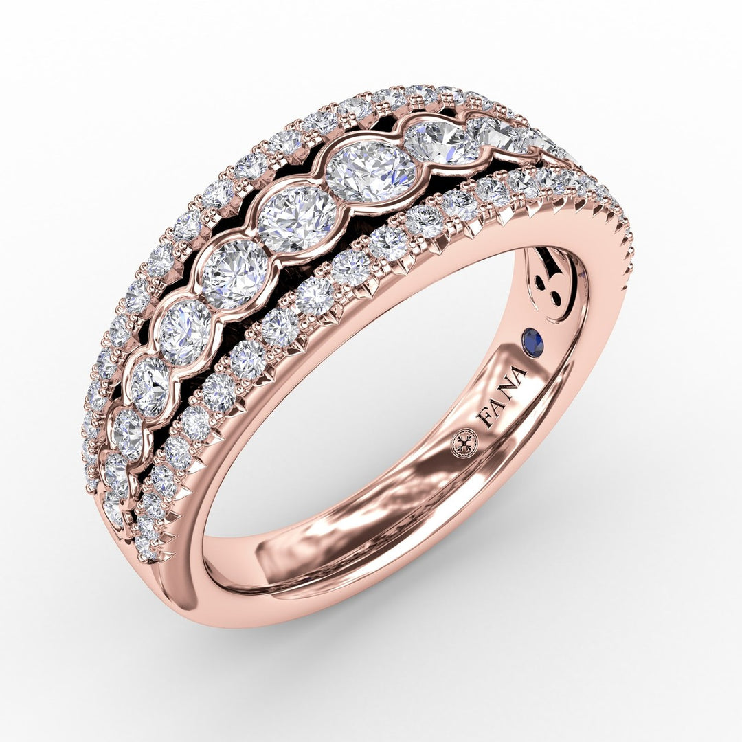 Triple-Row Diamond Band