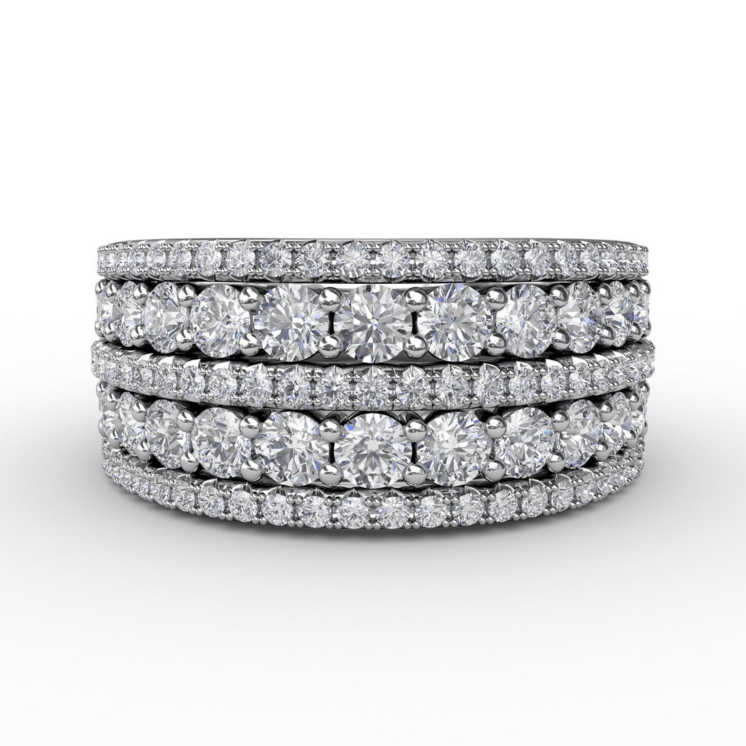 Five-Row Diamond Band