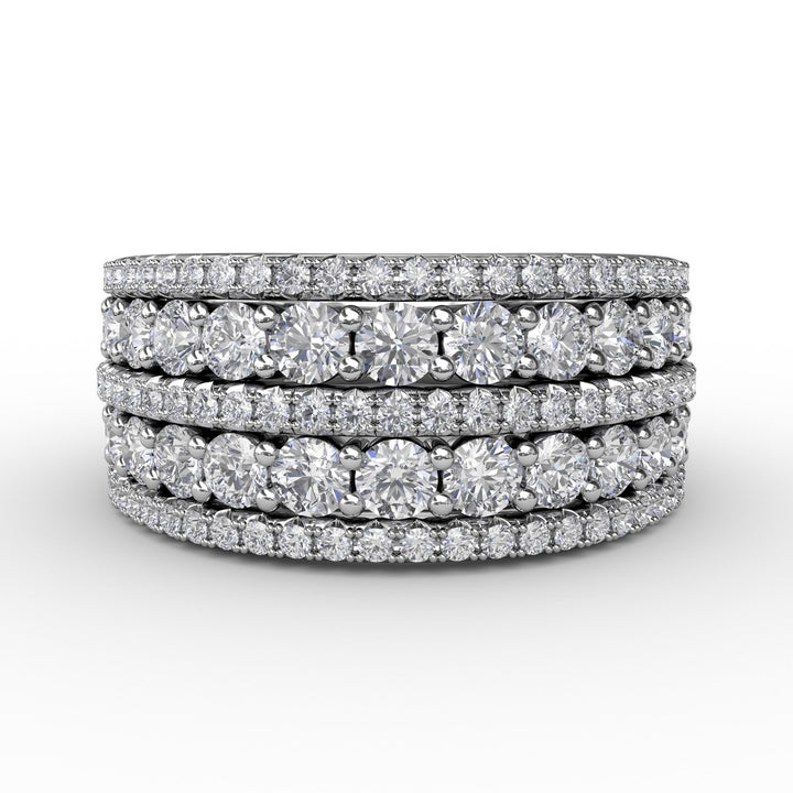 Five-Row Diamond Band