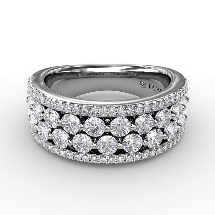 Four-Row Diamond Band