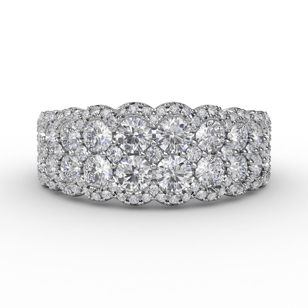 Multi-Layered Round Diamond Band