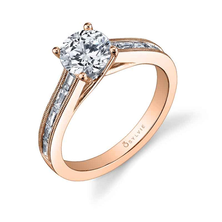 Victoria - Modern Baquette Engagement Ring