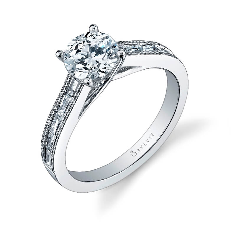 Victoria - Modern Baquette Engagement Ring