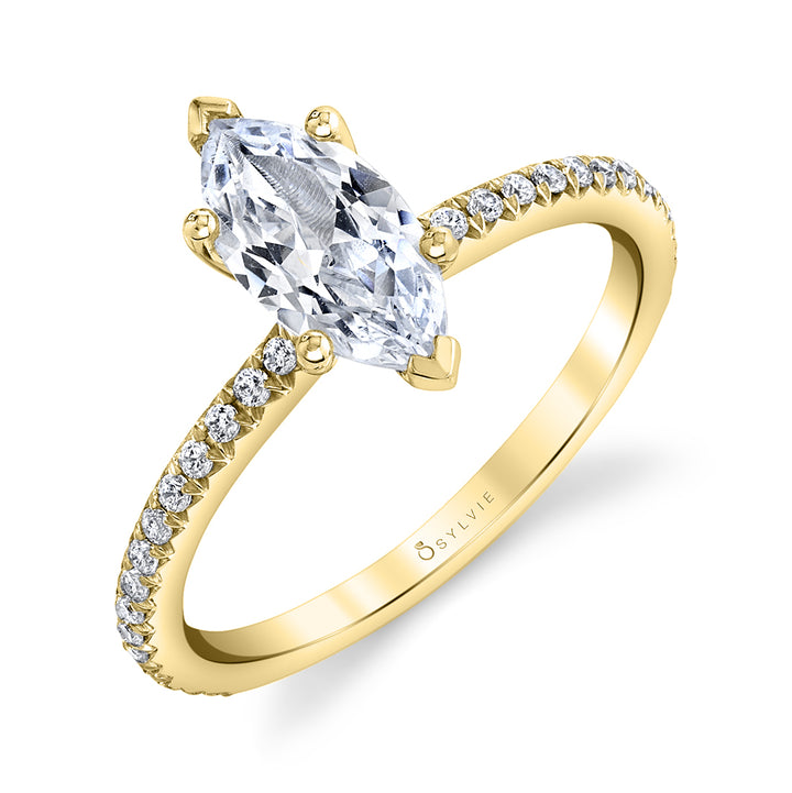 Marquise Cut Classic Engagement Ring - Adorlee