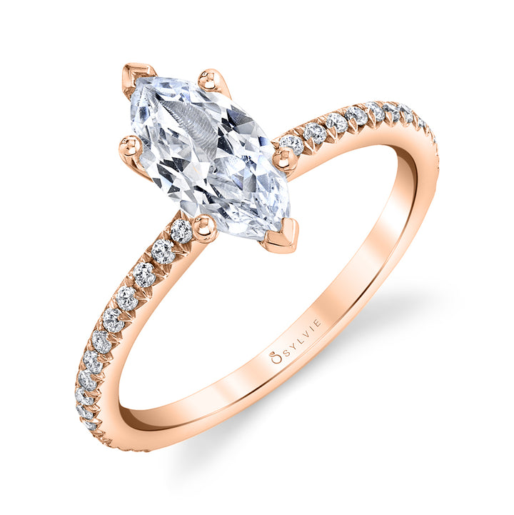 Marquise Cut Classic Engagement Ring - Adorlee