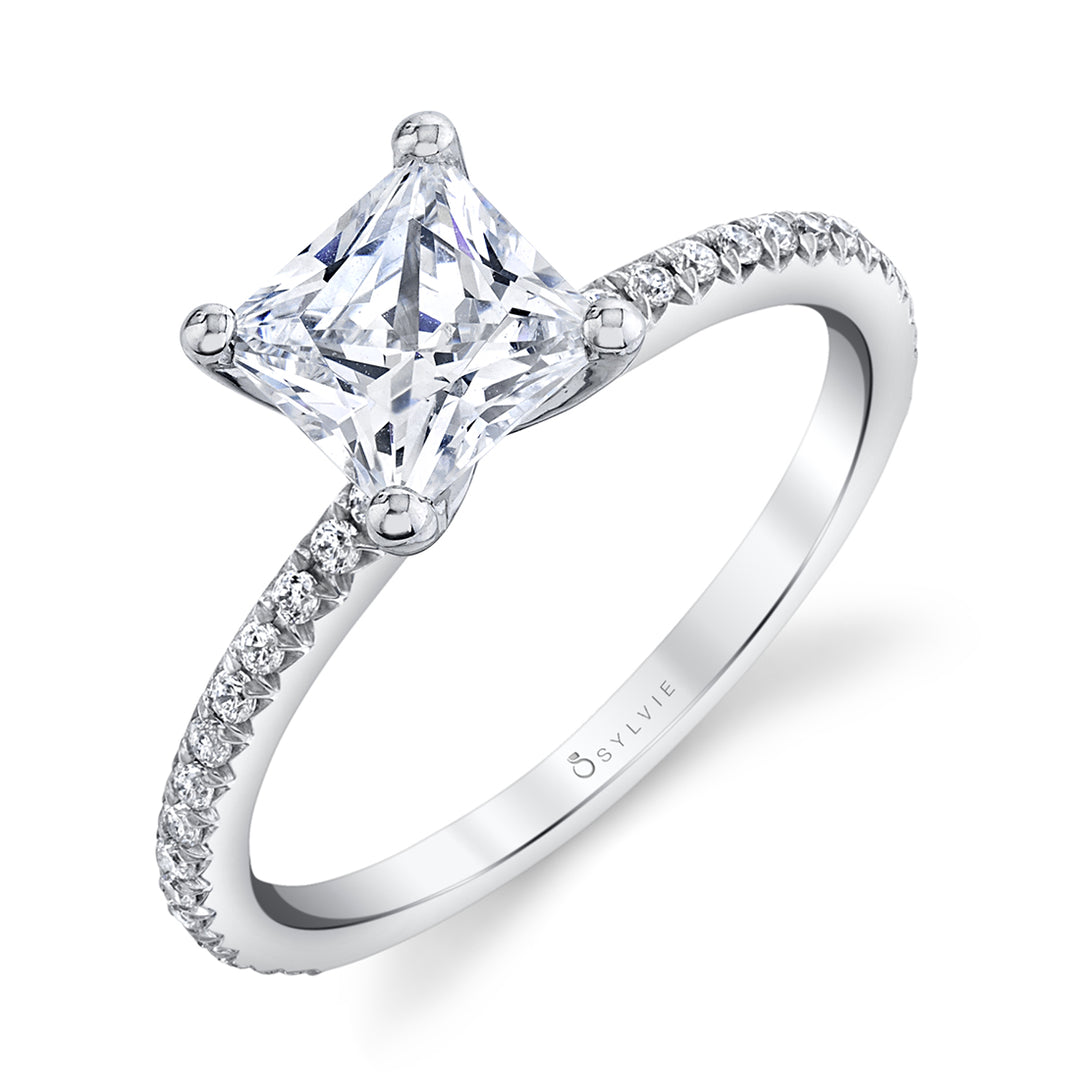 Princess Cut Classic Engagement Ring - Adorlee