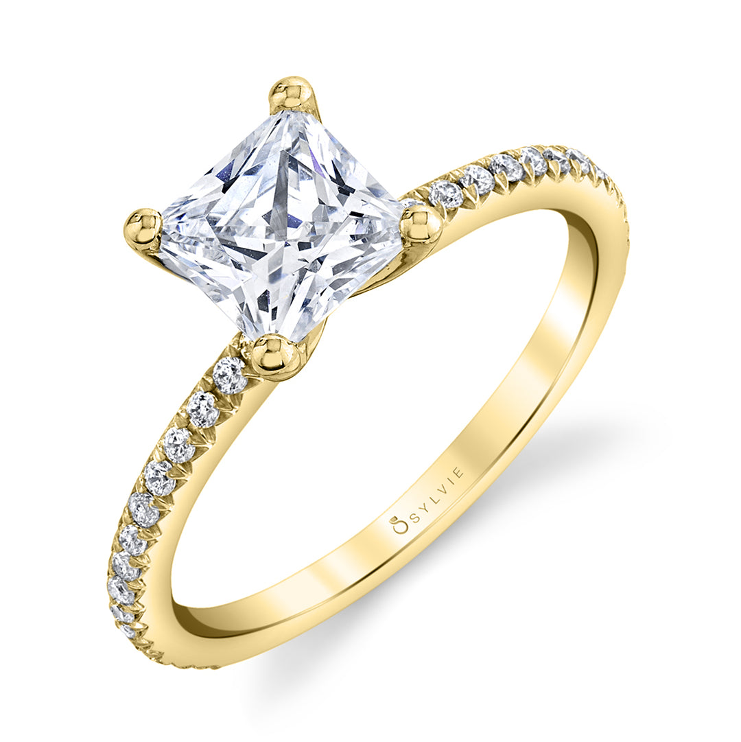 Princess Cut Classic Engagement Ring - Adorlee