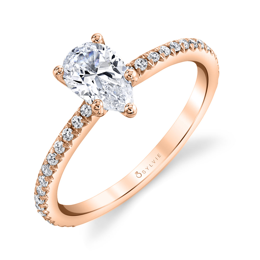 Pear Shaped Classic Engagement Ring - Adorlee