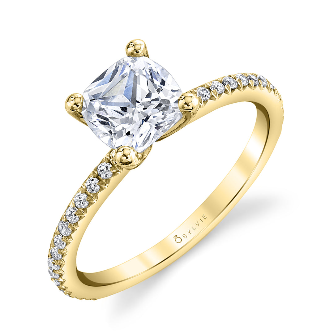 Cushion Cut Classic Engagement Ring - Adorlee