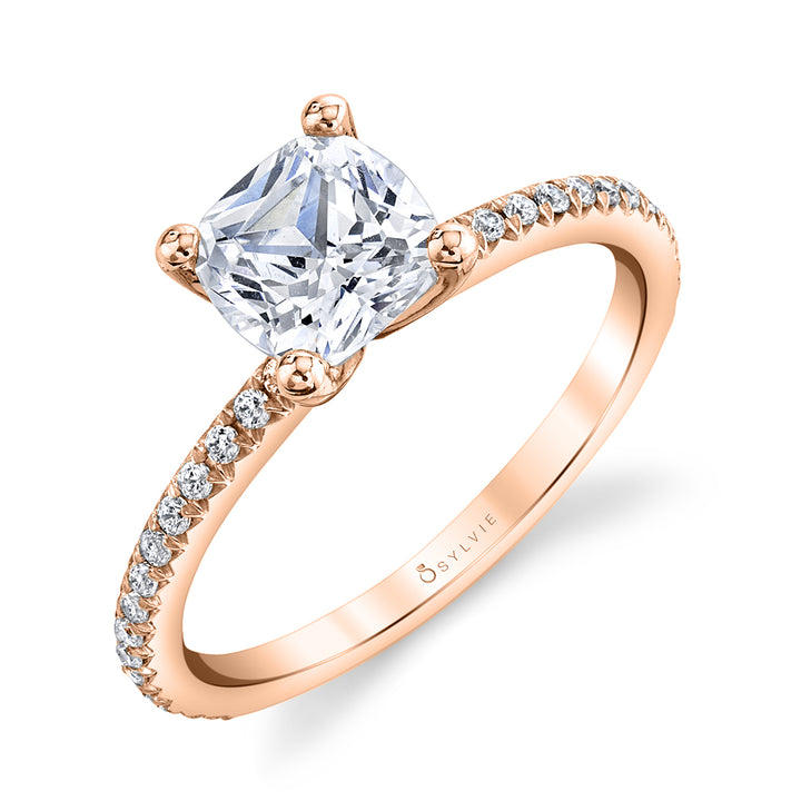 Cushion Cut Classic Engagement Ring - Adorlee
