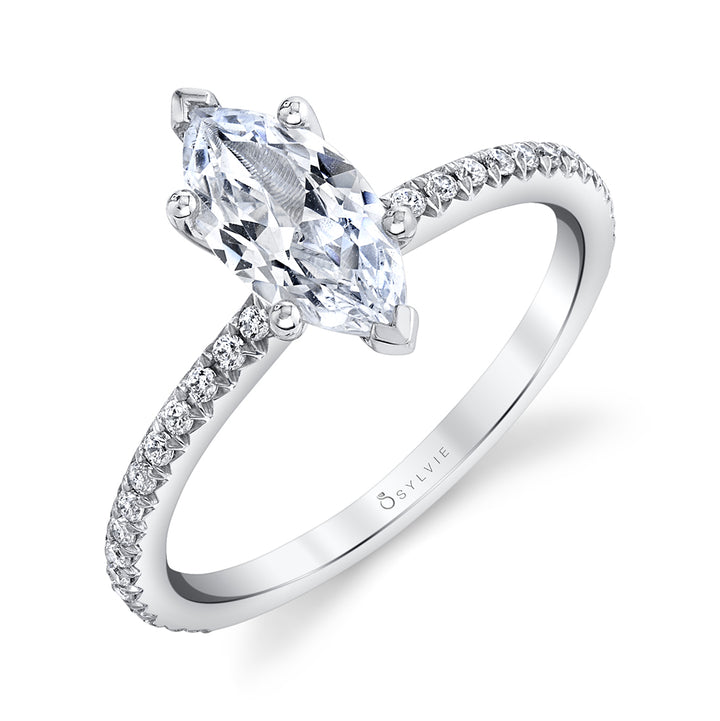 Marquise Cut Classic Engagement Ring - Adorlee