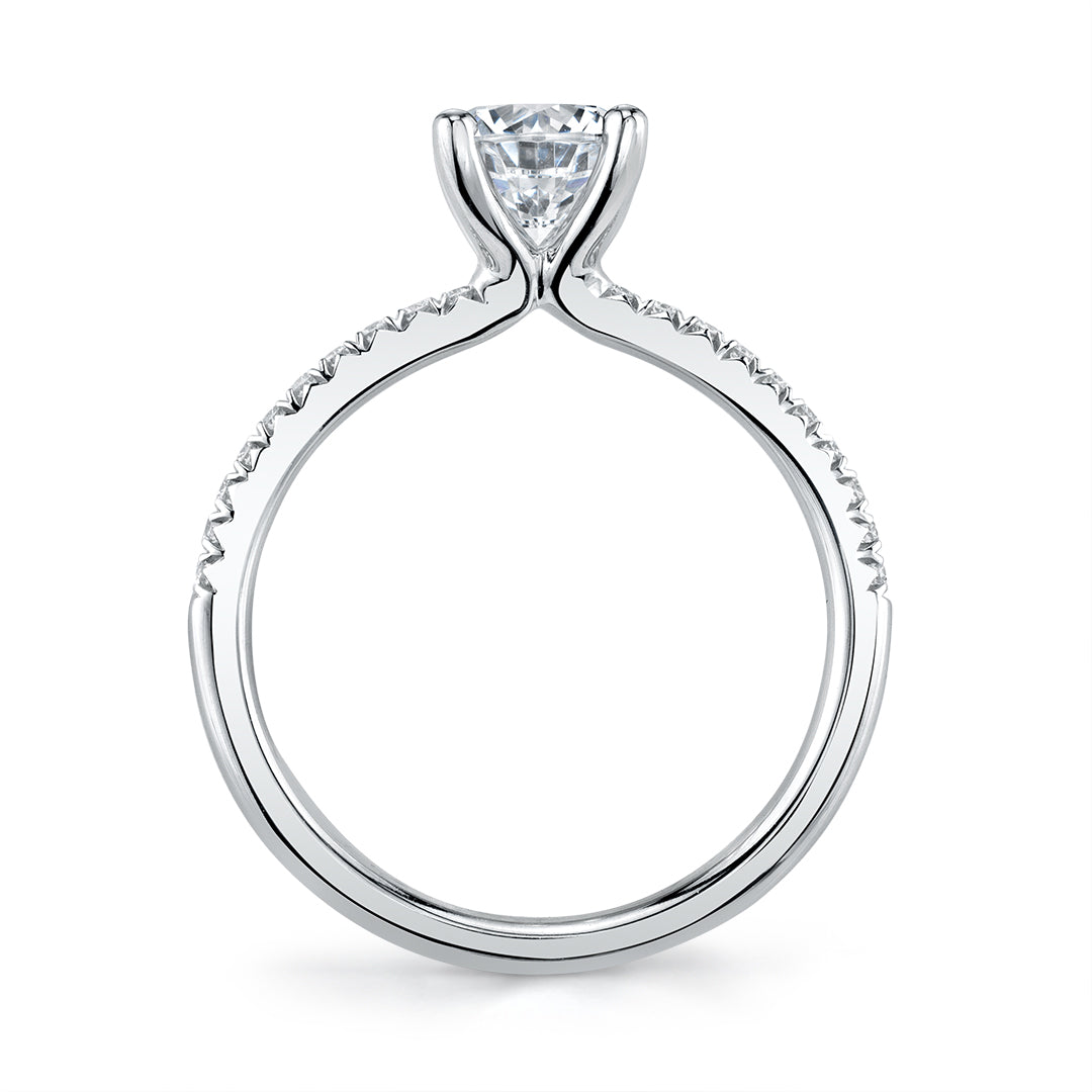 Round Cut 1/2 Classic Engagement Ring - Adorlee