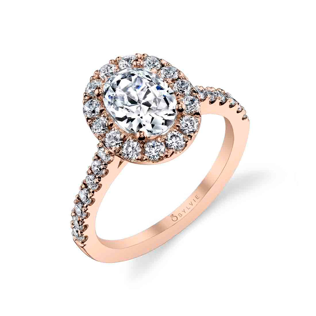 Oval Cut Classic Halo Engagement Ring - Jacalyn