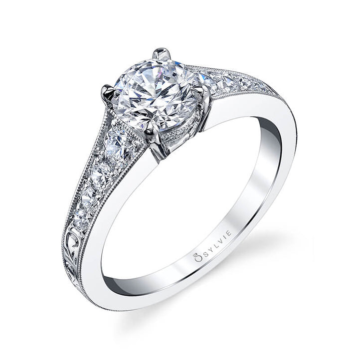 Charline - Vintage Inspired Solitaire Engagement Ring
