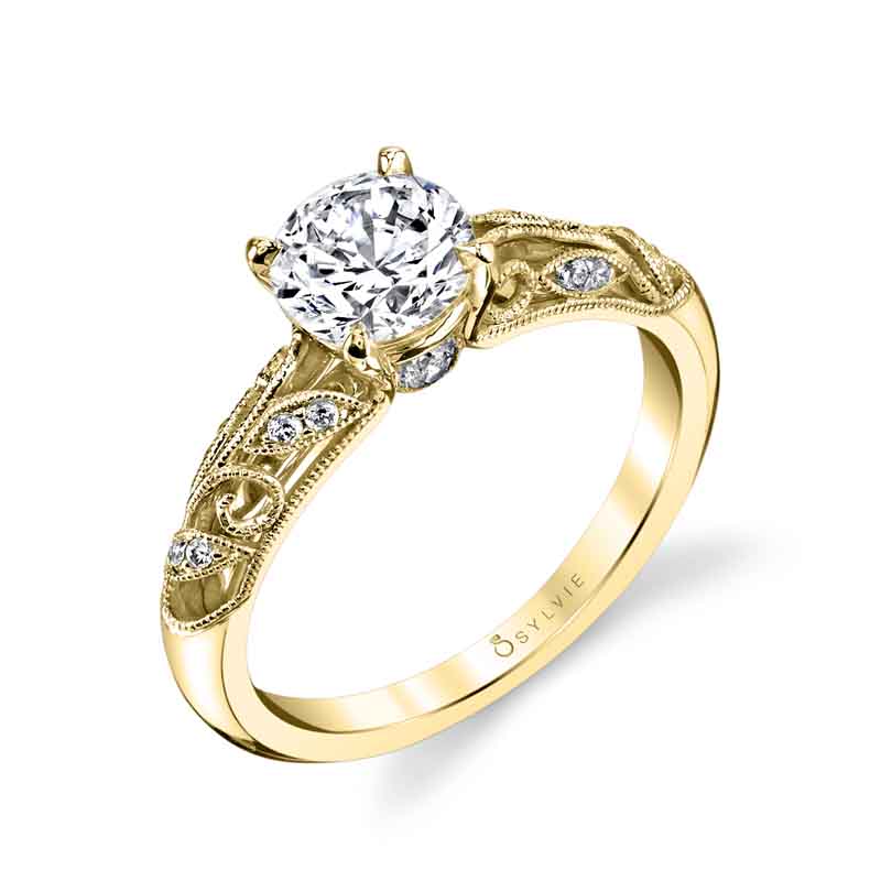Round Cut Modern Vintage Engagement Ring - Roial