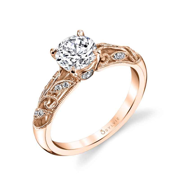 Round Cut Modern Vintage Engagement Ring - Roial