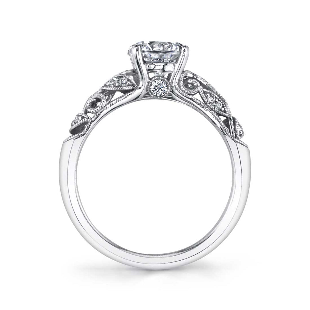 Round Cut Modern Vintage Engagement Ring - Roial