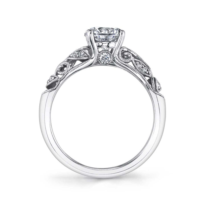 Round Cut Modern Vintage Engagement Ring - Roial