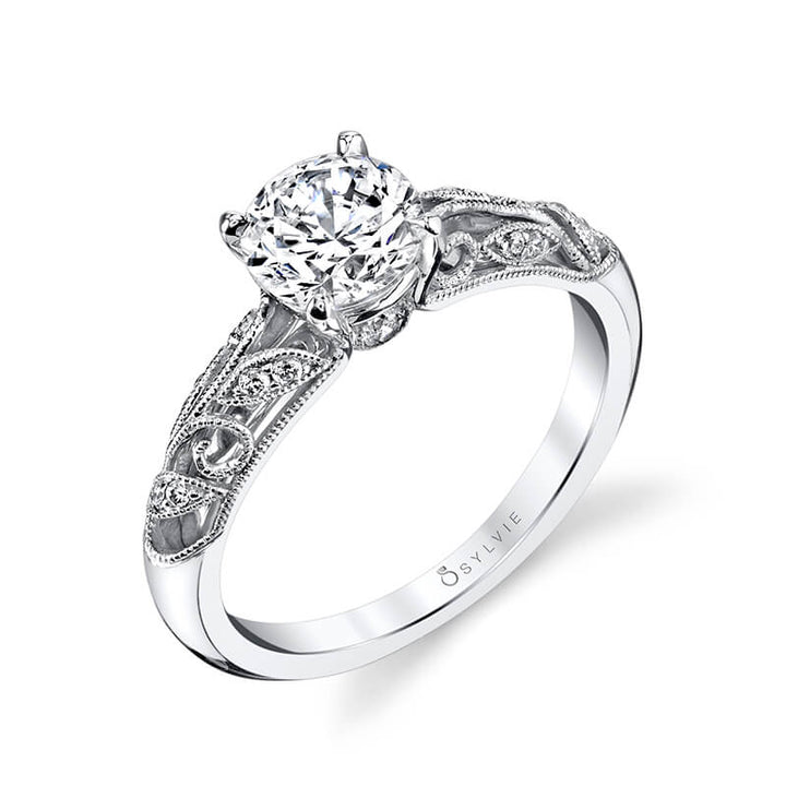 Round Cut Modern Vintage Engagement Ring - Roial