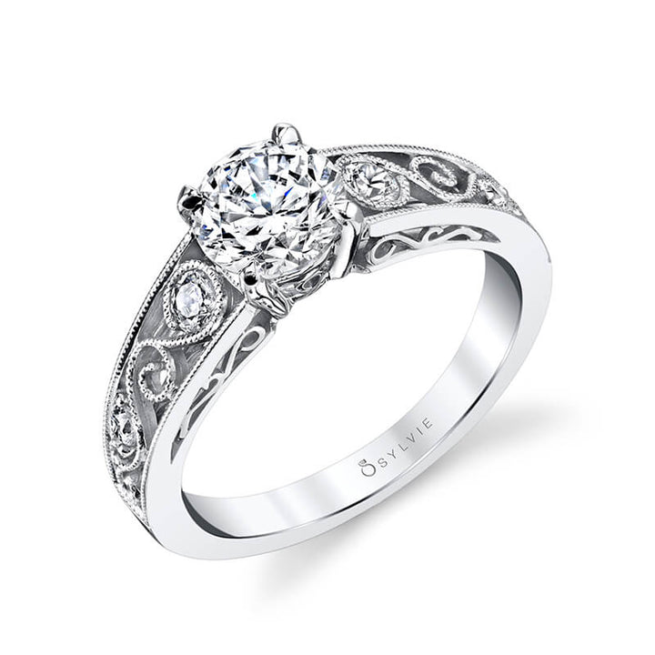 Ellie - Unique Solitaire Engagement Ring