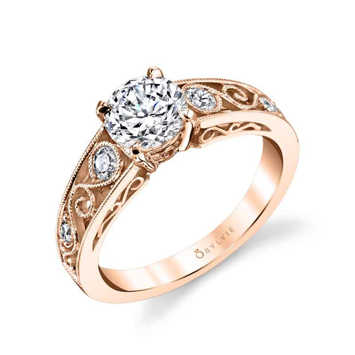Ellie - Unique Solitaire Engagement Ring