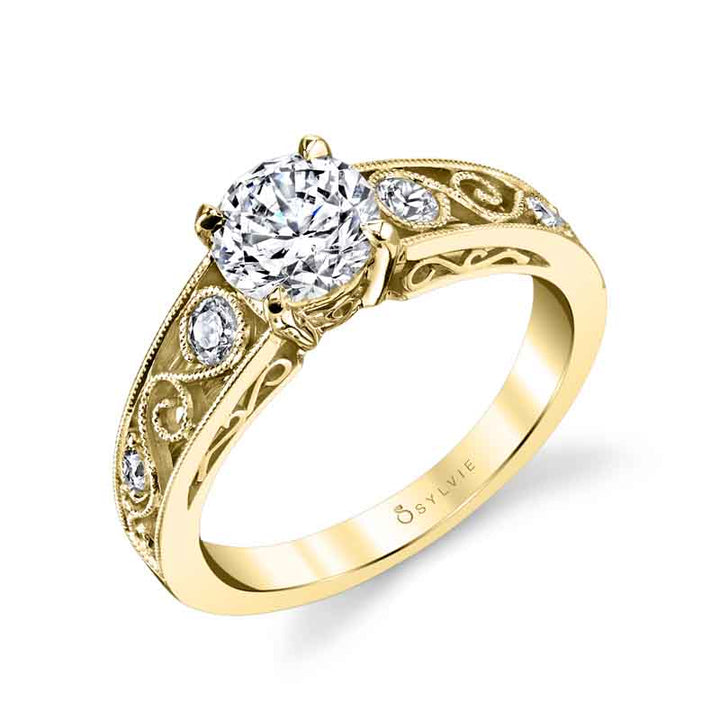 Ellie - Unique Solitaire Engagement Ring