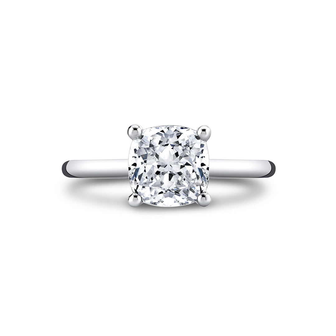 Cushion Cut Solitaire Engagement Ring - Amelia
