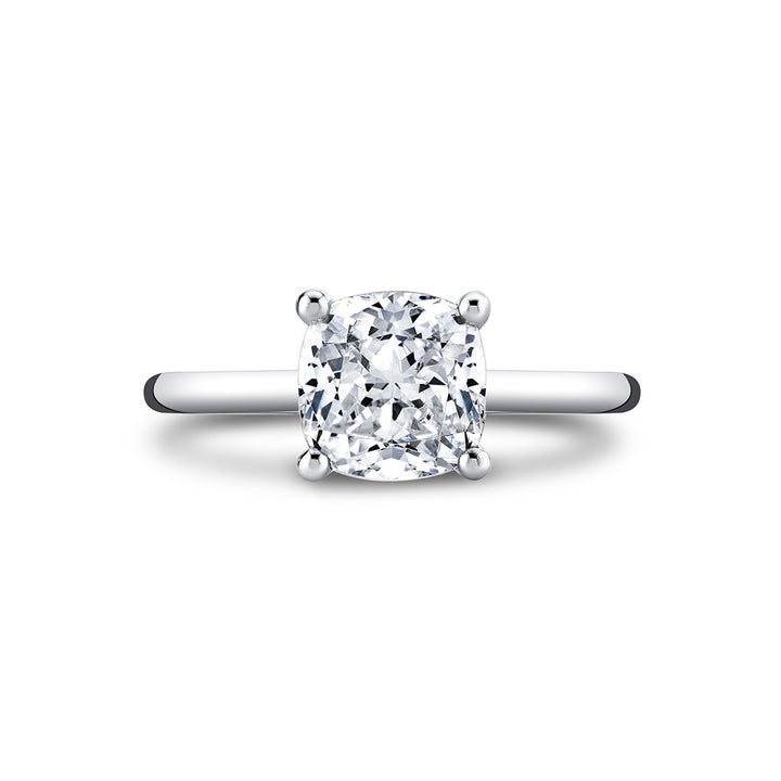 Cushion Cut Solitaire Engagement Ring - Amelia