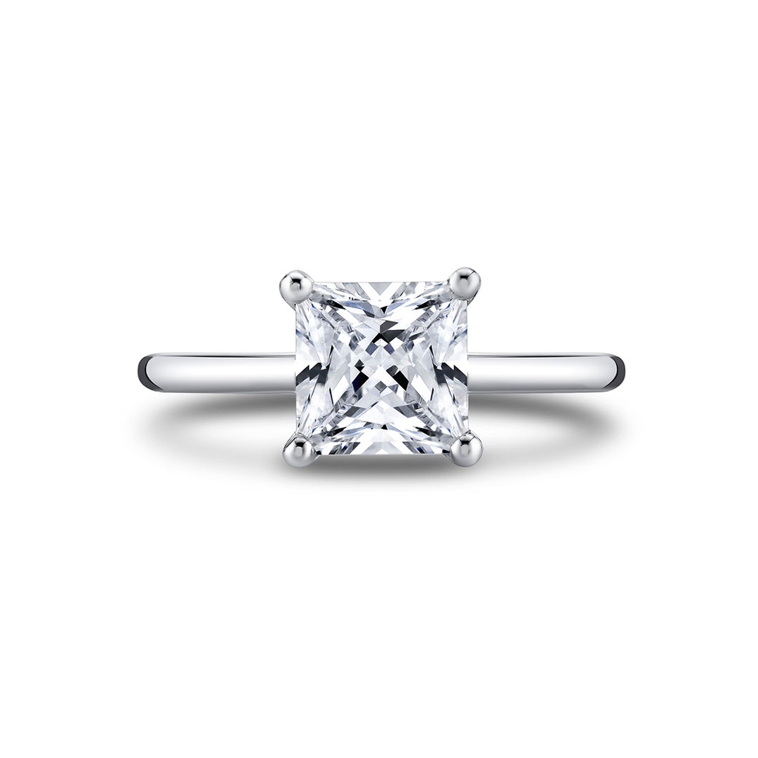 Princess Cut Solitaire Engagement Ring - Amelia
