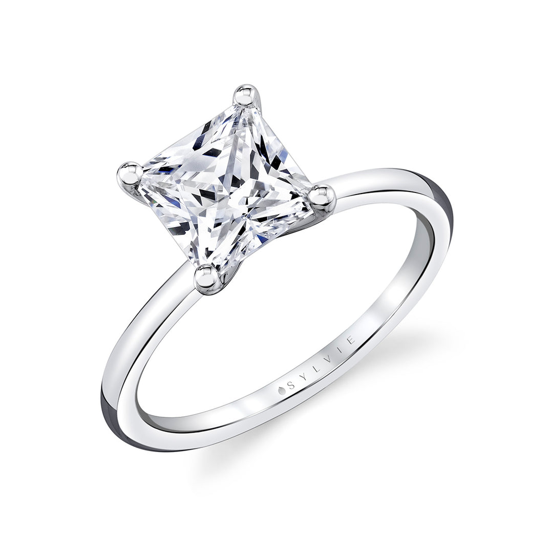 Princess Cut Solitaire Engagement Ring - Amelia
