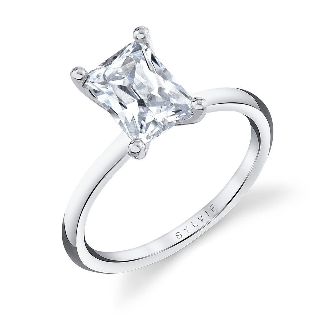 Radiant Cut Solitaire Engagement Ring - Amelia