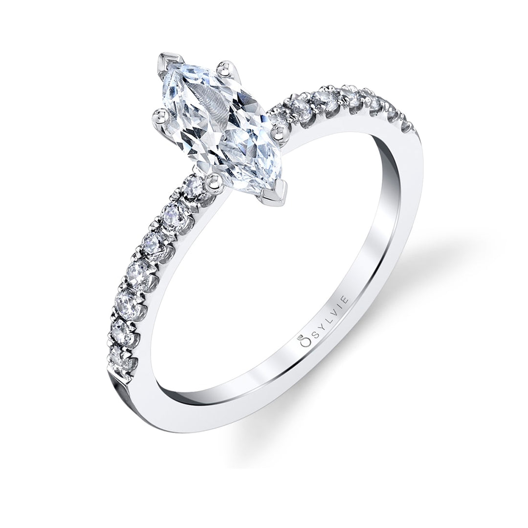 Marquise Cut Classic Engagement Ring - Celeste
