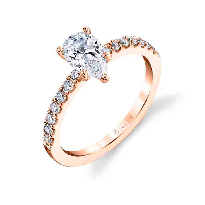 Pear Shaped Classic Engagement Ring - Celeste
