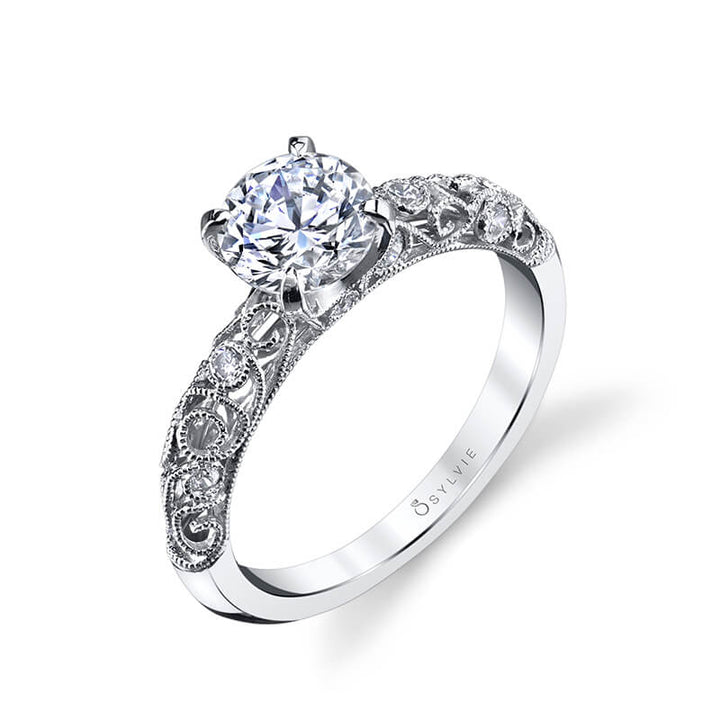 Jacqueline - Vintage Inspired Solitaire Engagement Ring